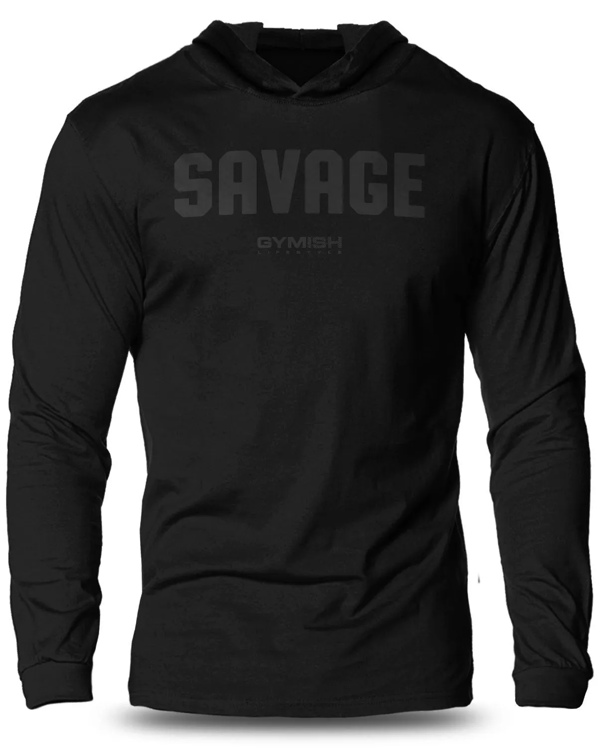 003. Savage Lightweight Long Sleeve Hooded T-shirt for Men
