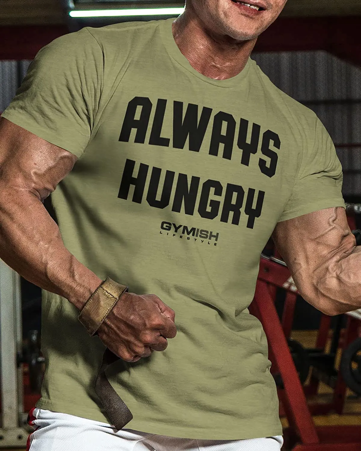 004. Always Hungry Funny Motivational Workout Gym T-Shirt for Men