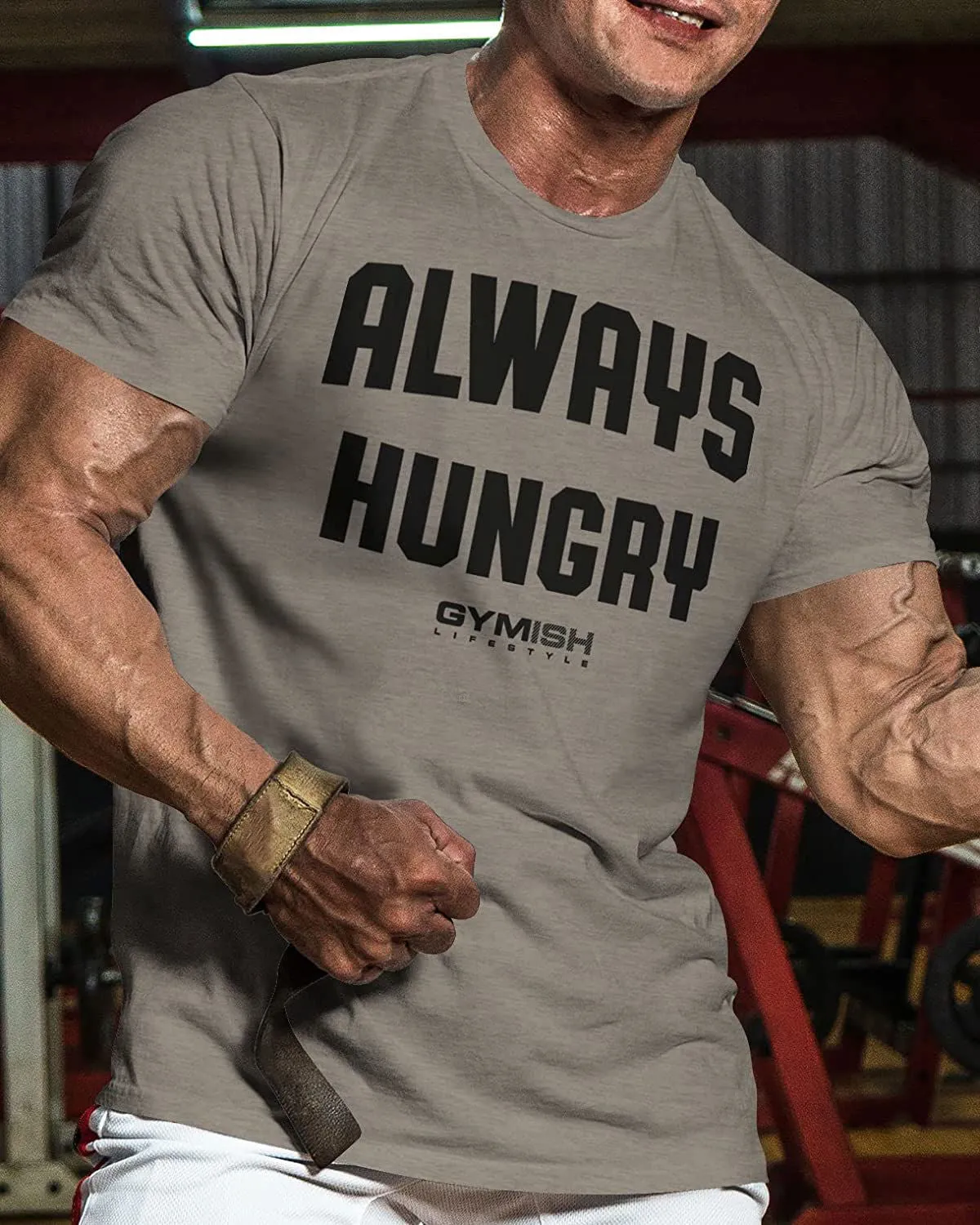 004. Always Hungry Funny Motivational Workout Gym T-Shirt for Men