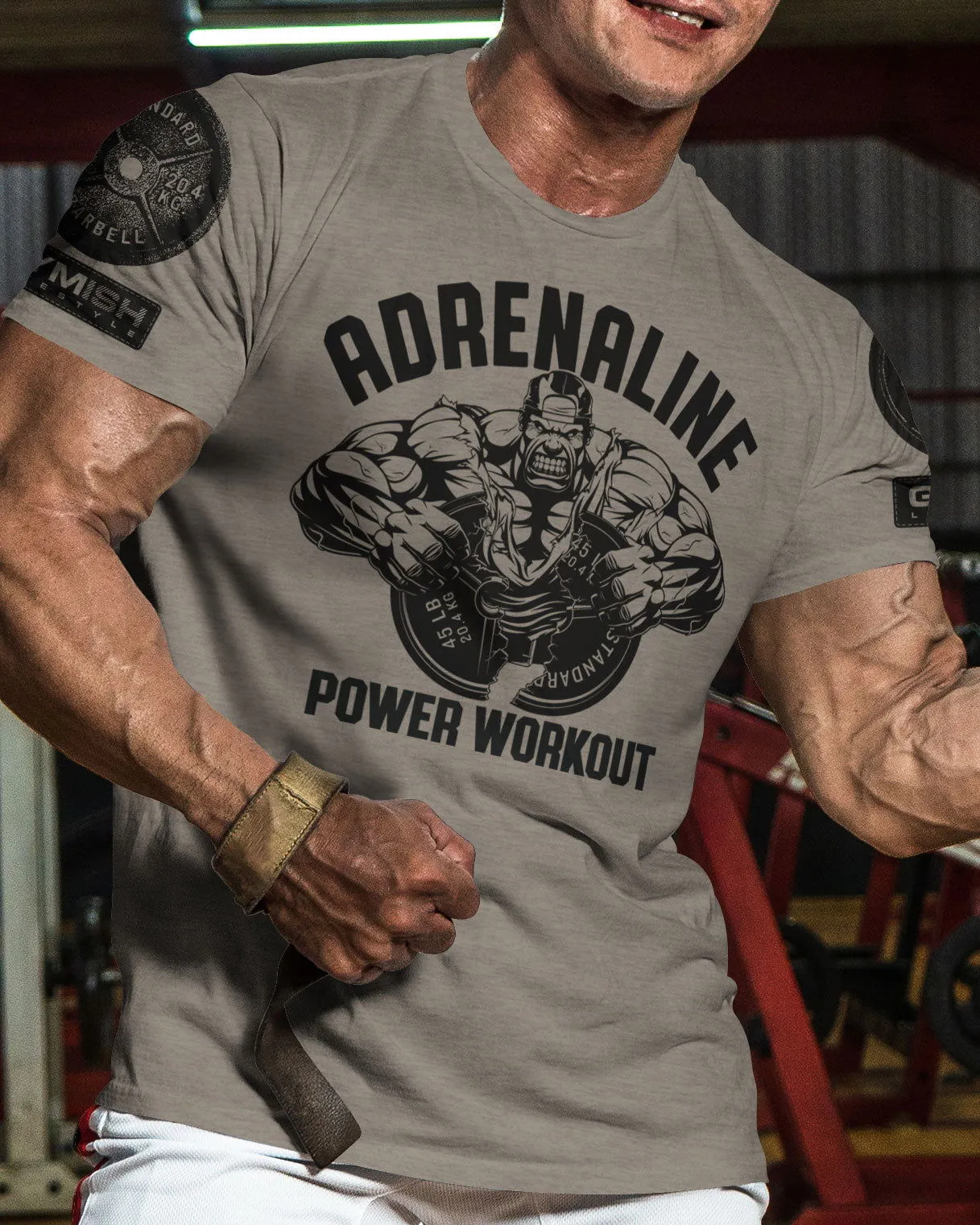 020. Adrenaline Funny Motivational Workout Gym T-Shirt for Men
