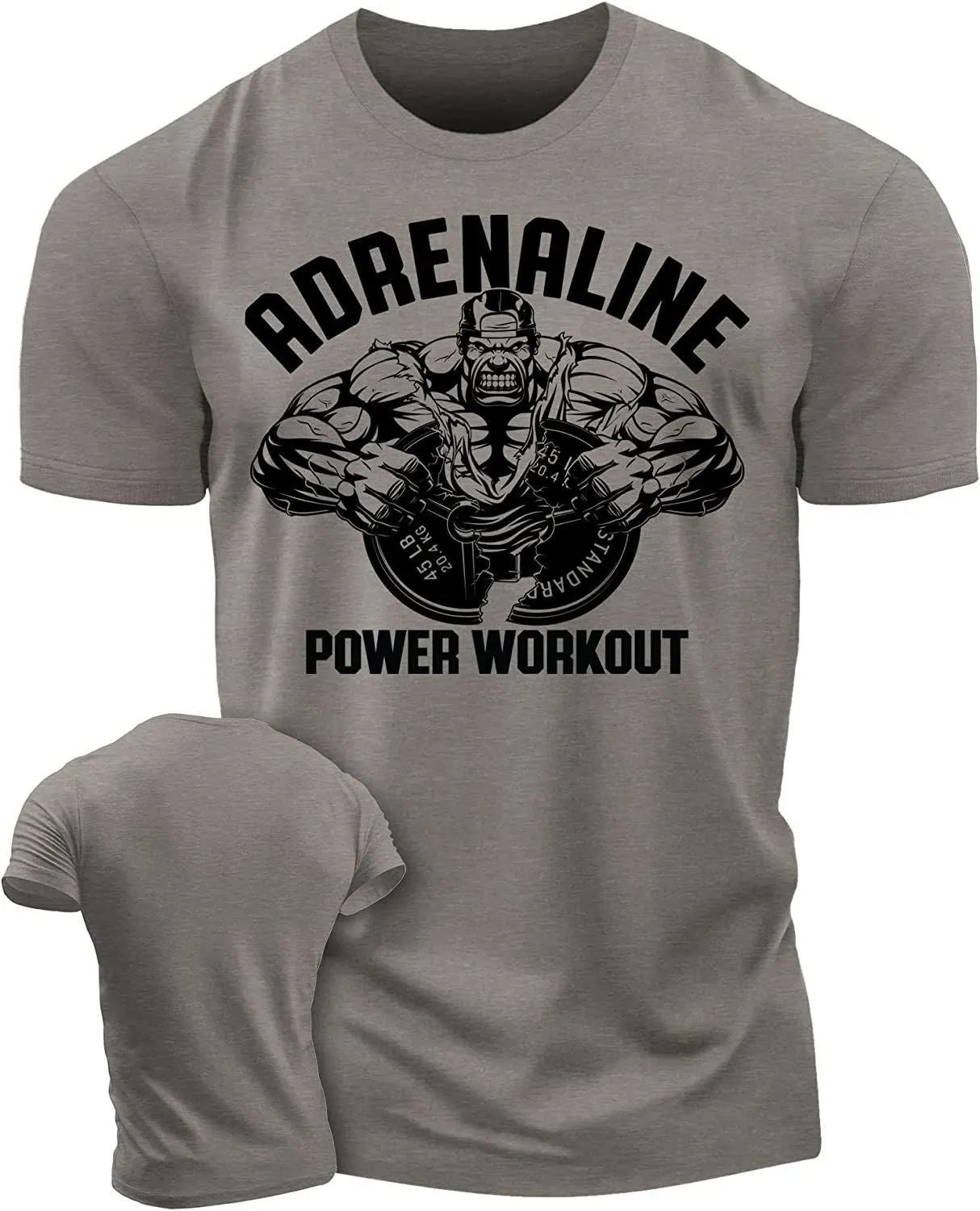 020. Adrenaline Funny Motivational Workout Gym T-Shirt for Men