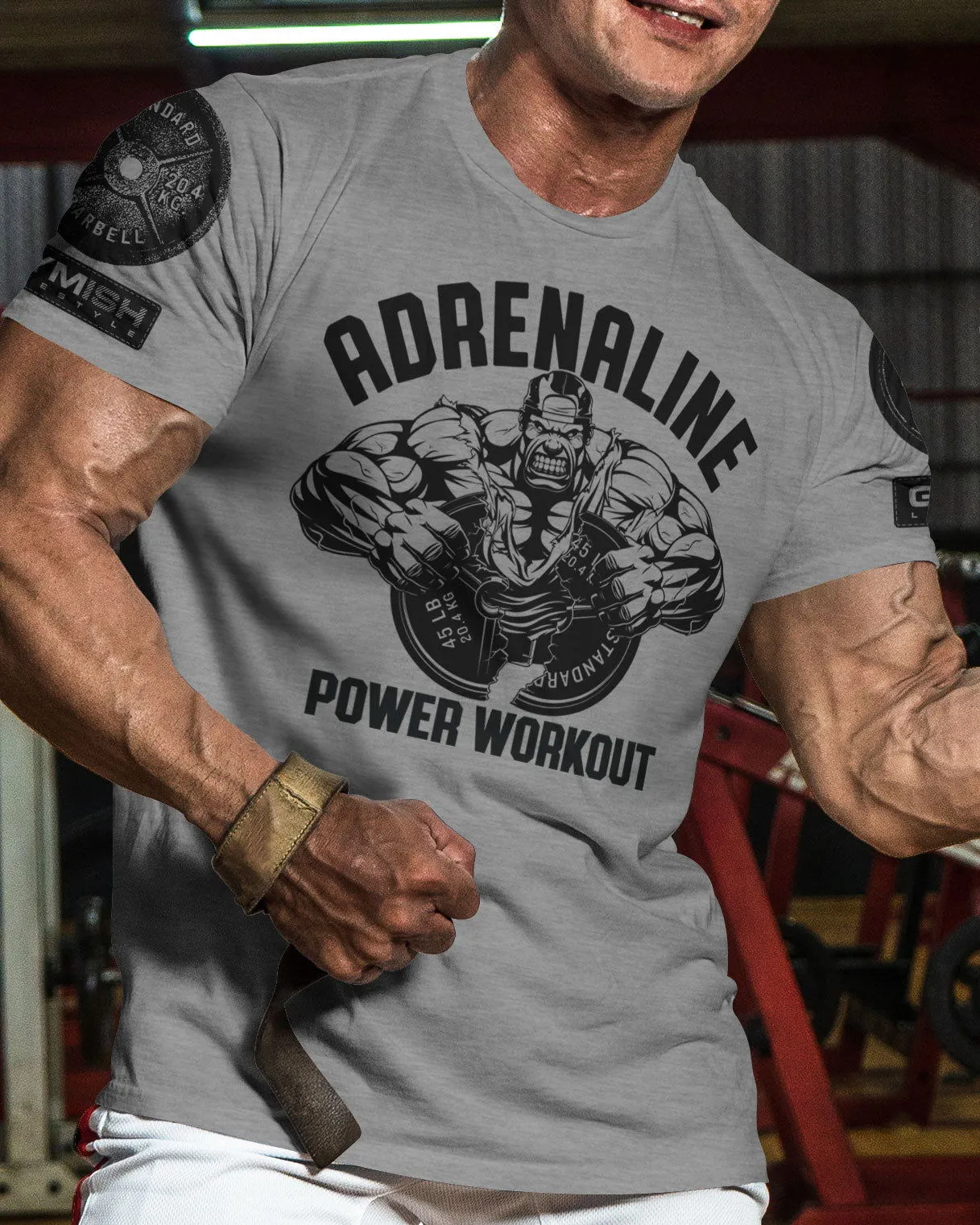 020. Adrenaline Funny Motivational Workout Gym T-Shirt for Men