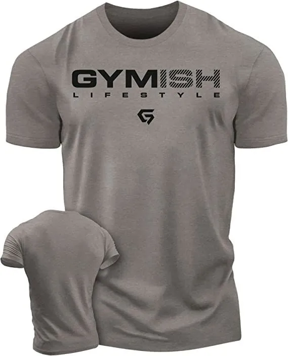 047. Gymish Lifestyle Funny Motivational Workout Gym T-Shirt for Men