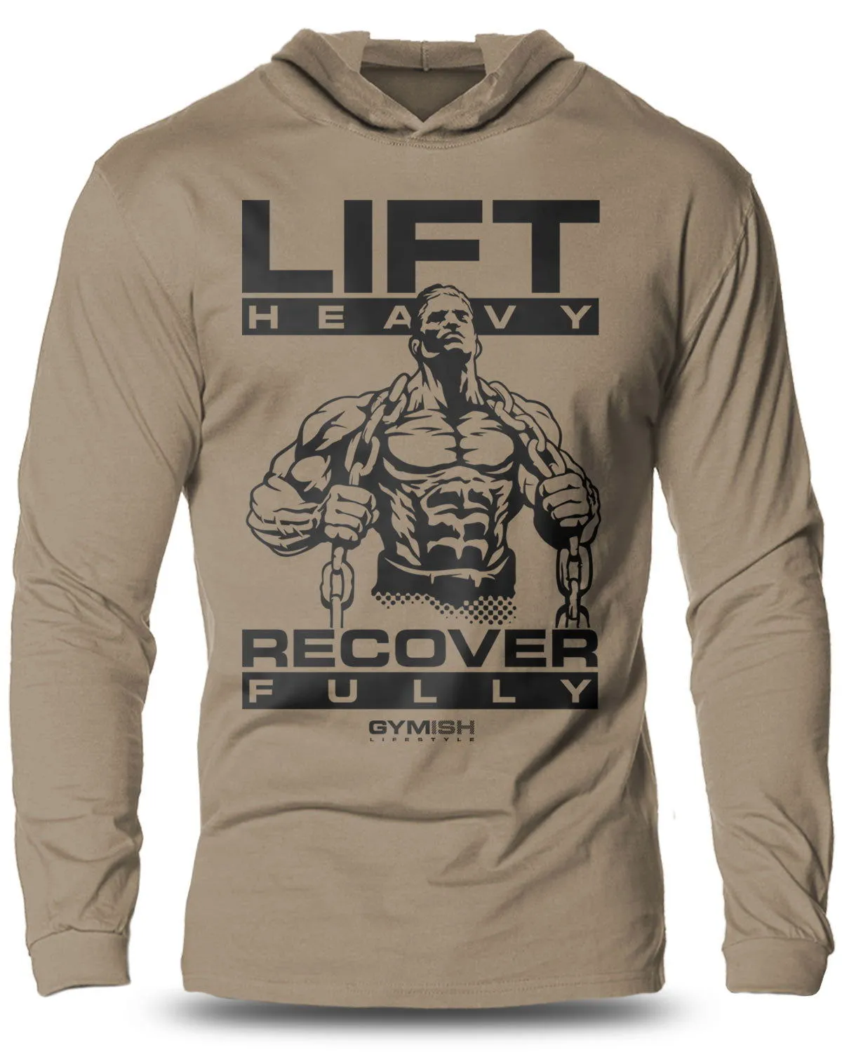 057. Recover Fully Lightweight Long Sleeve Hooded T-shirt for Men