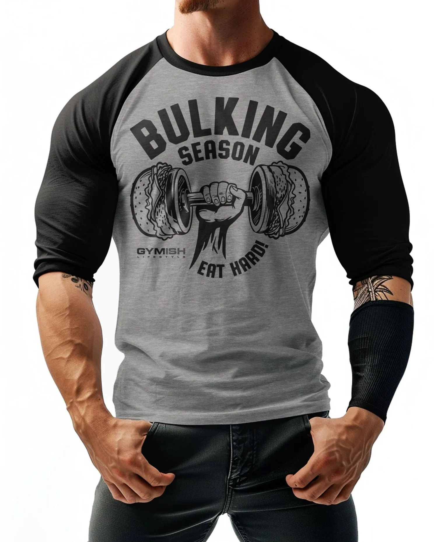 070. RAGLAN Bulking Season Workout Gym T-Shirt for Men