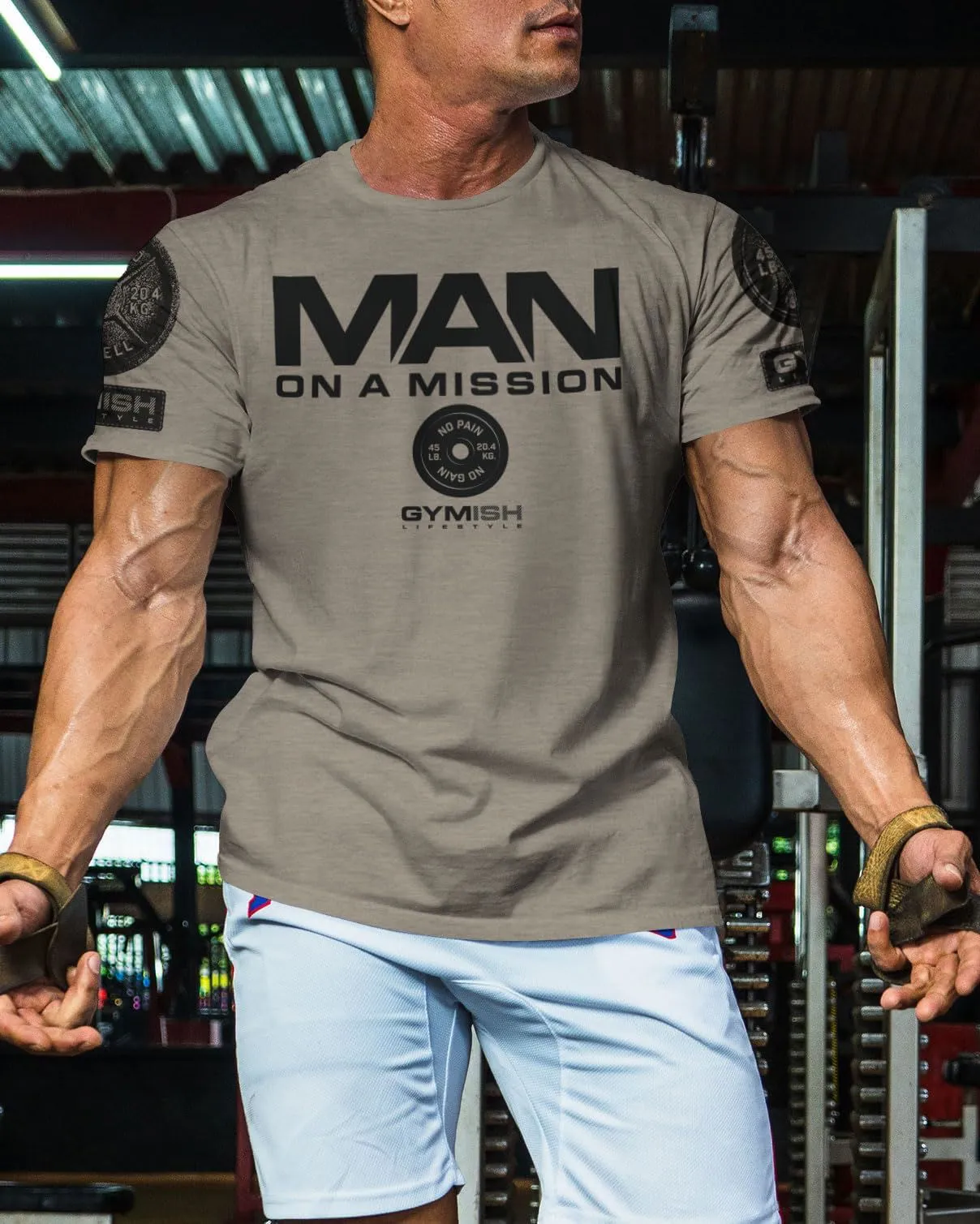 072. Man On A Mission Funny Workout Gym T-Shirt for Men