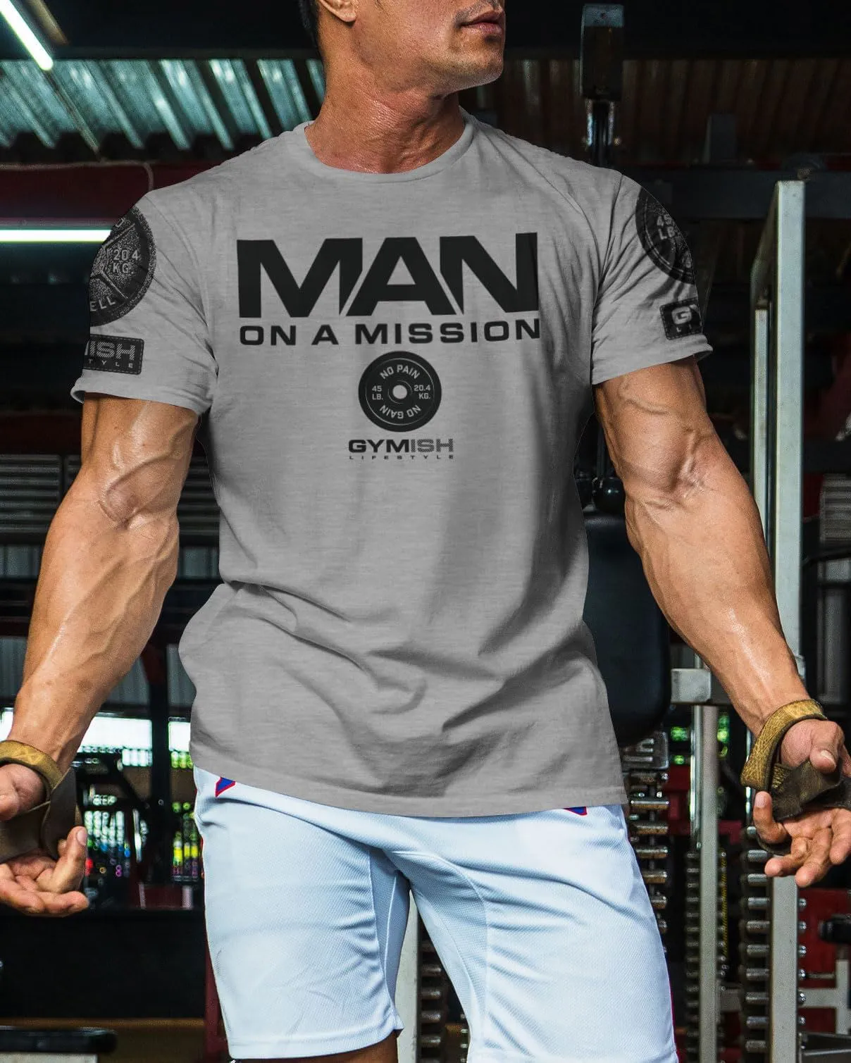 072. Man On A Mission Funny Workout Gym T-Shirt for Men