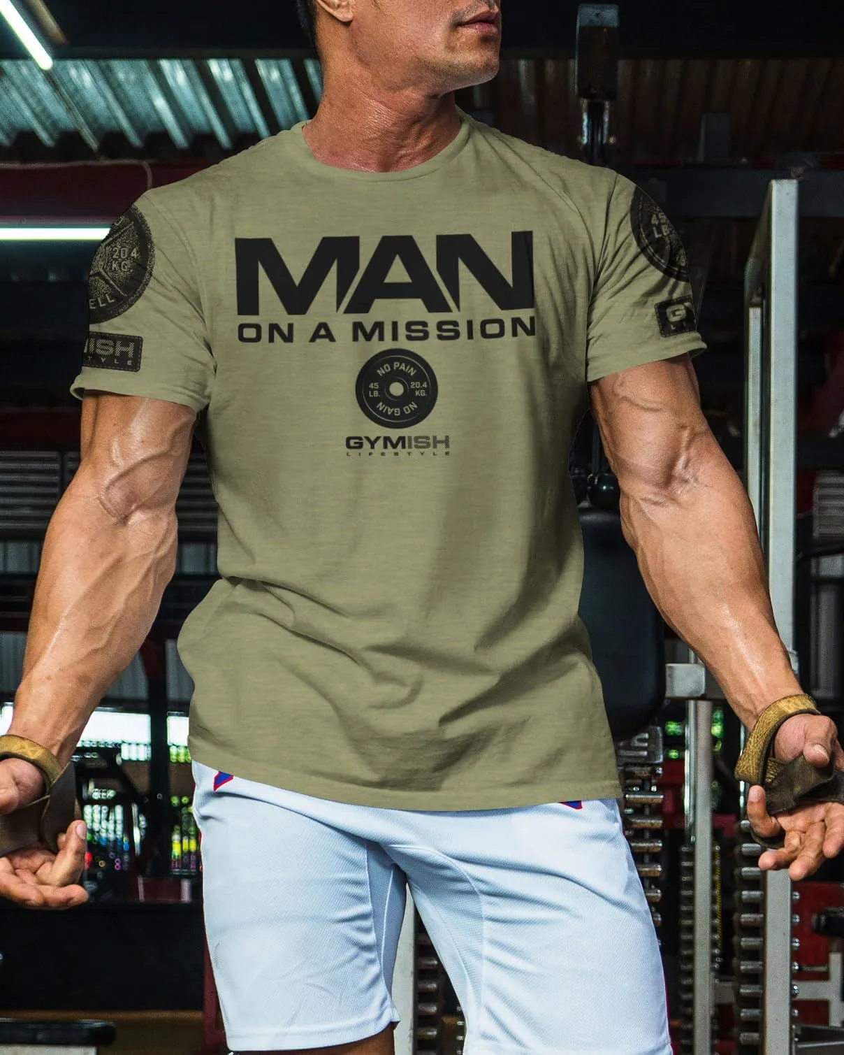 072. Man On A Mission Funny Workout Gym T-Shirt for Men