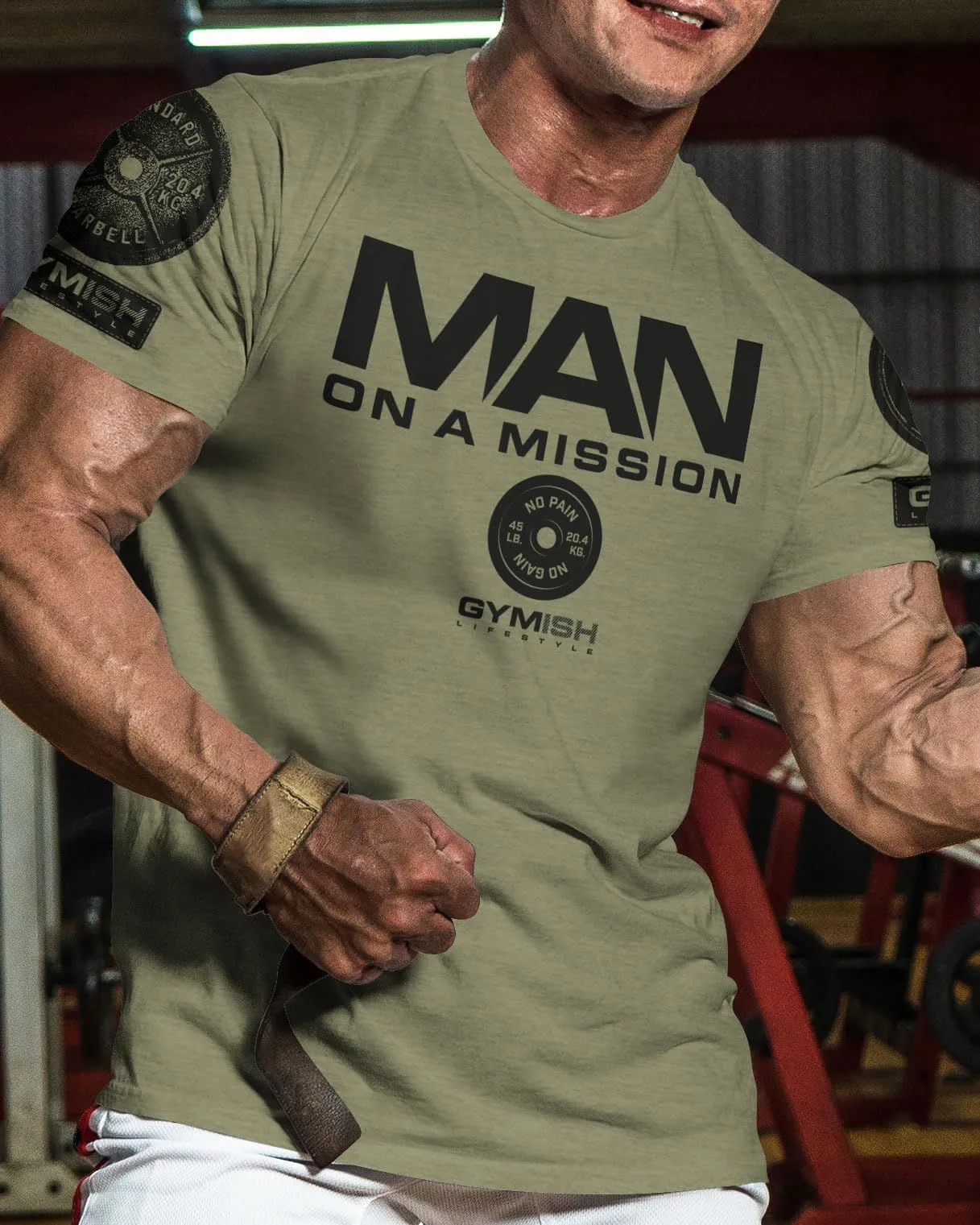 072. Man On A Mission Funny Workout Gym T-Shirt for Men