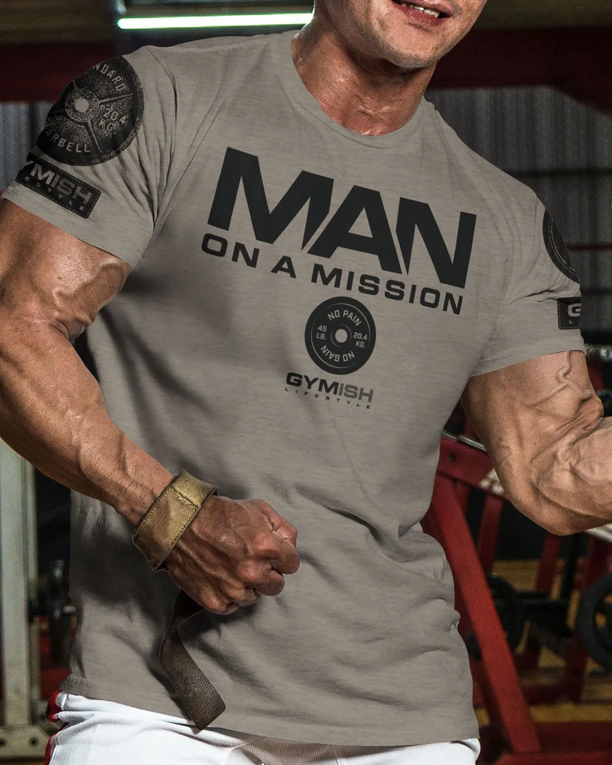 072. Man On A Mission Funny Workout Gym T-Shirt for Men