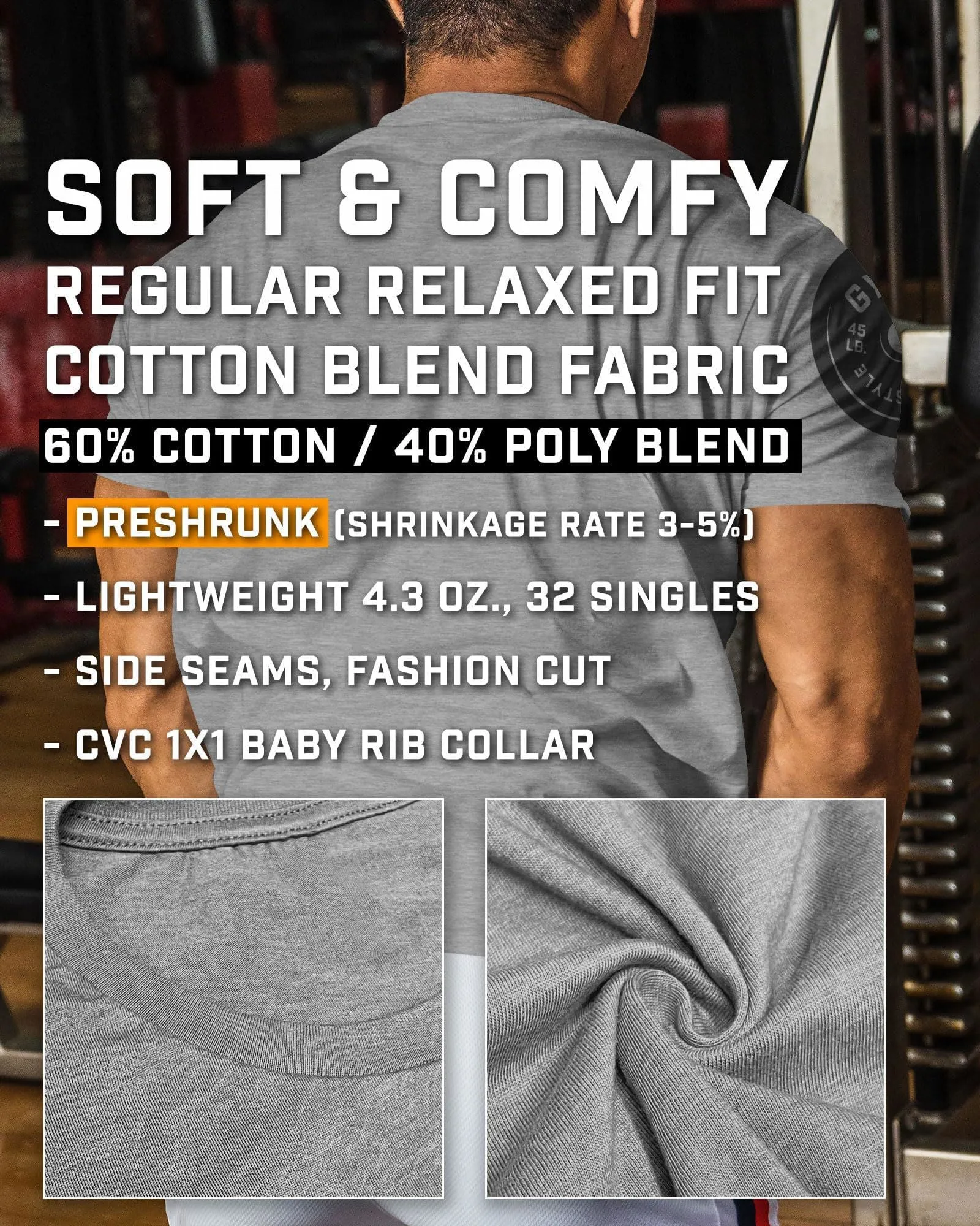 074. Gymish Flag Funny Workout Gym T-Shirt for Men