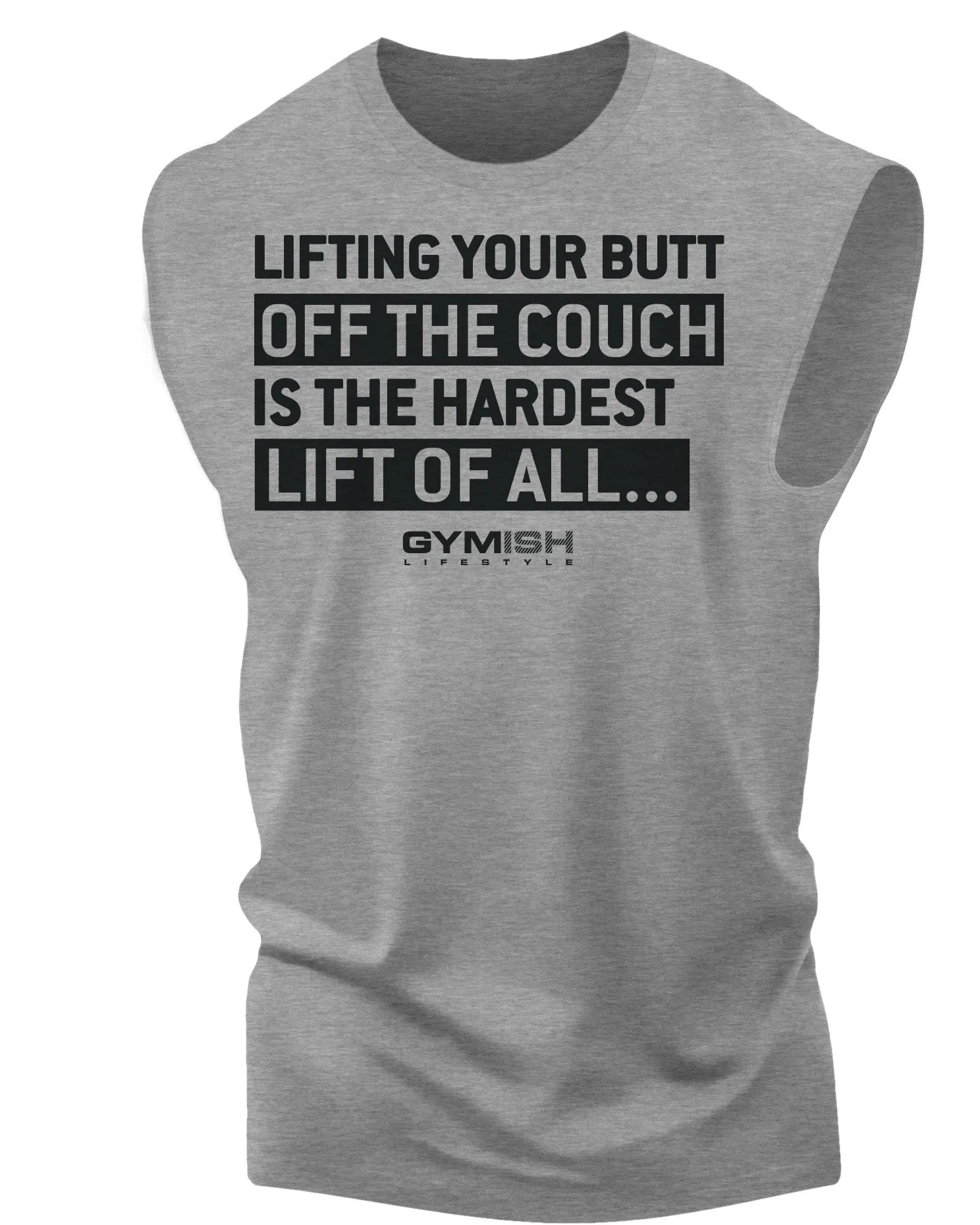 081. Hardest Lift Funny Workout Muscle Tank Top for Men