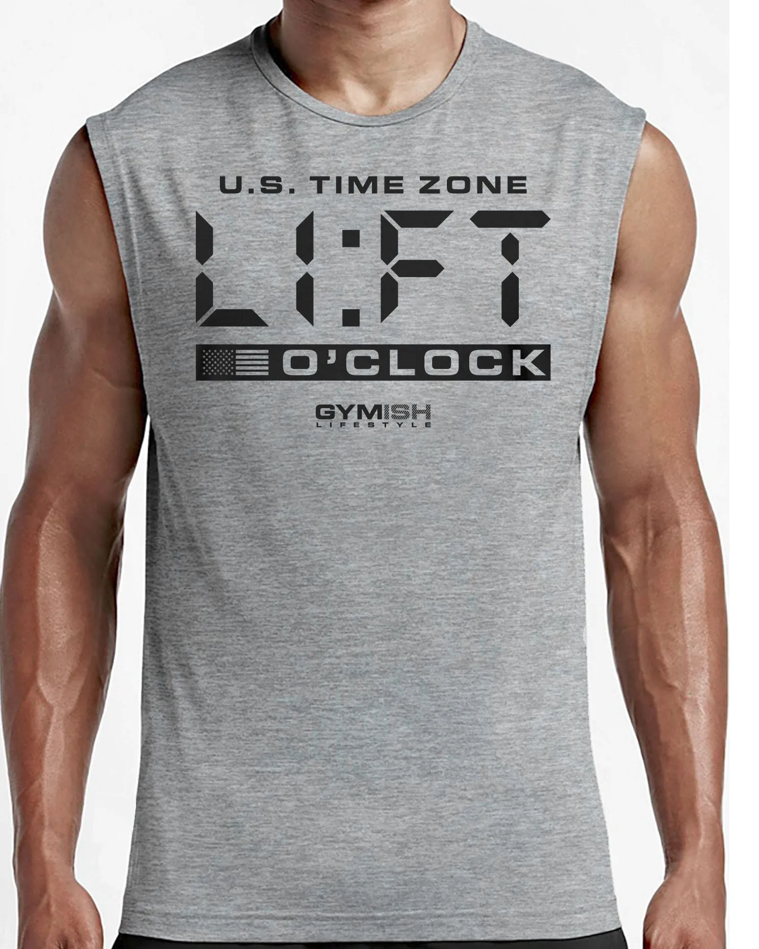 089. Lift O'Clock Funny Workout Muscle Tank Top for Men