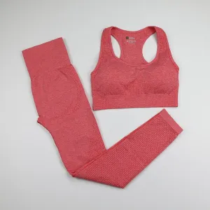 10 Colors Seamless Yoga Set Women Fitness Clothing Sportswear High Waist Gym Leggings Push Up Sport Bra 2 Piece Sports Suits