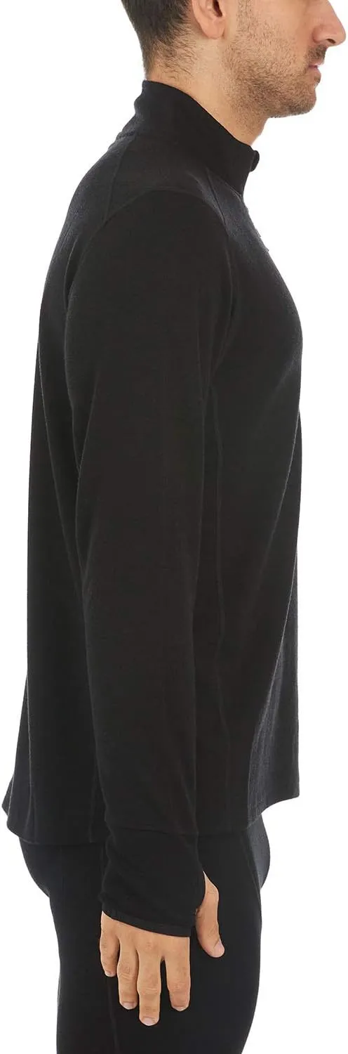 100% Merino Wool Men's Expedition Weight Quarter Zip - Moisture Wicking Sweater