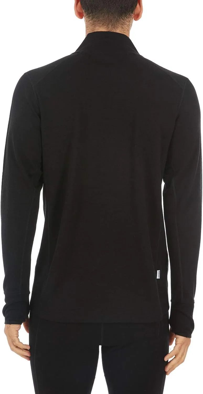 100% Merino Wool Men's Expedition Weight Quarter Zip - Moisture Wicking Sweater