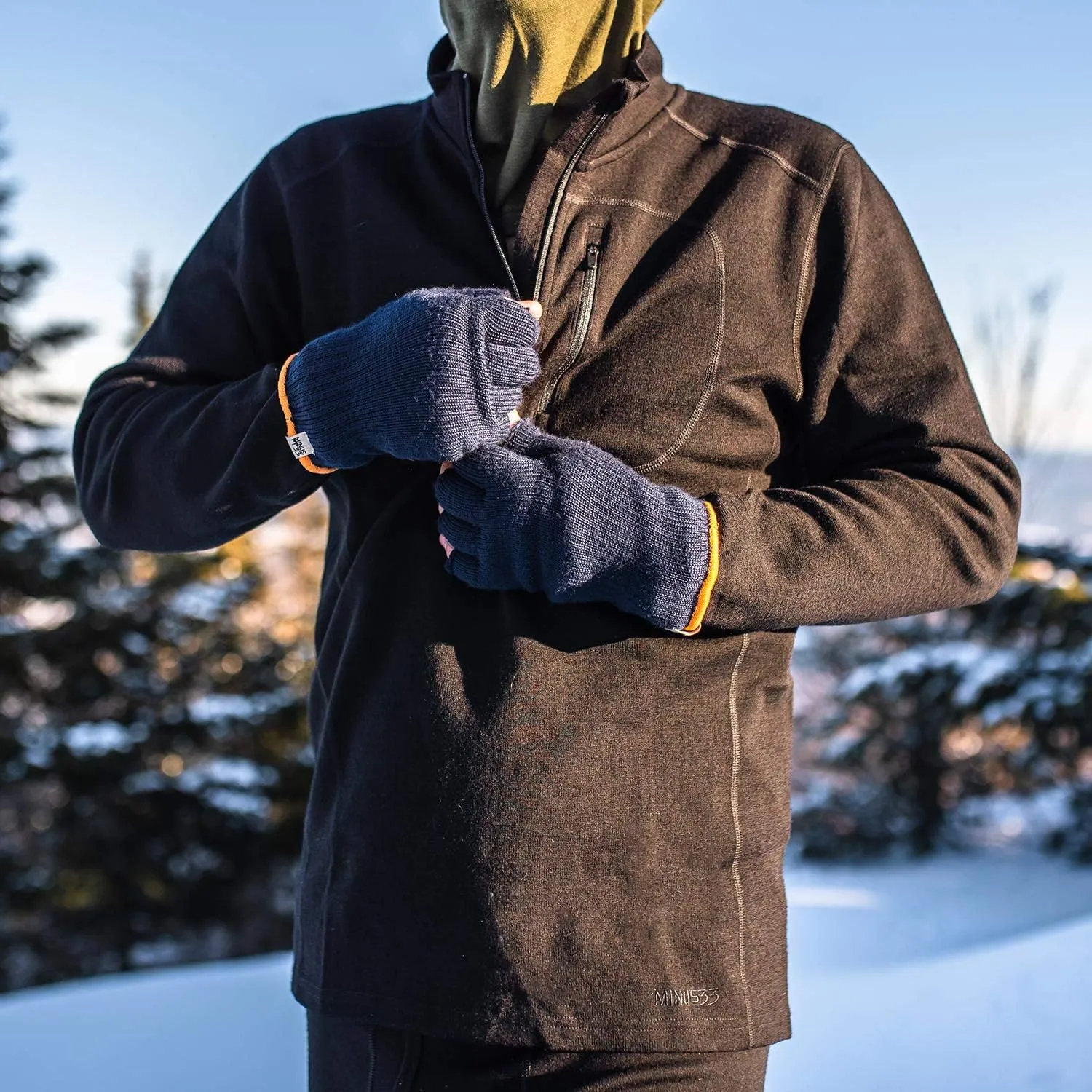 100% Merino Wool Men's Expedition Weight Quarter Zip - Moisture Wicking Sweater