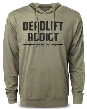 107. Deadlift Addict Funny Workout Hoodie for Men