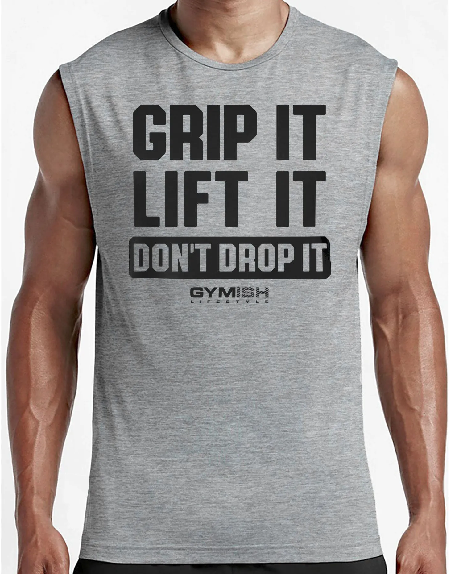 108. Grip It Funny Workout Muscle Tank Top for Men