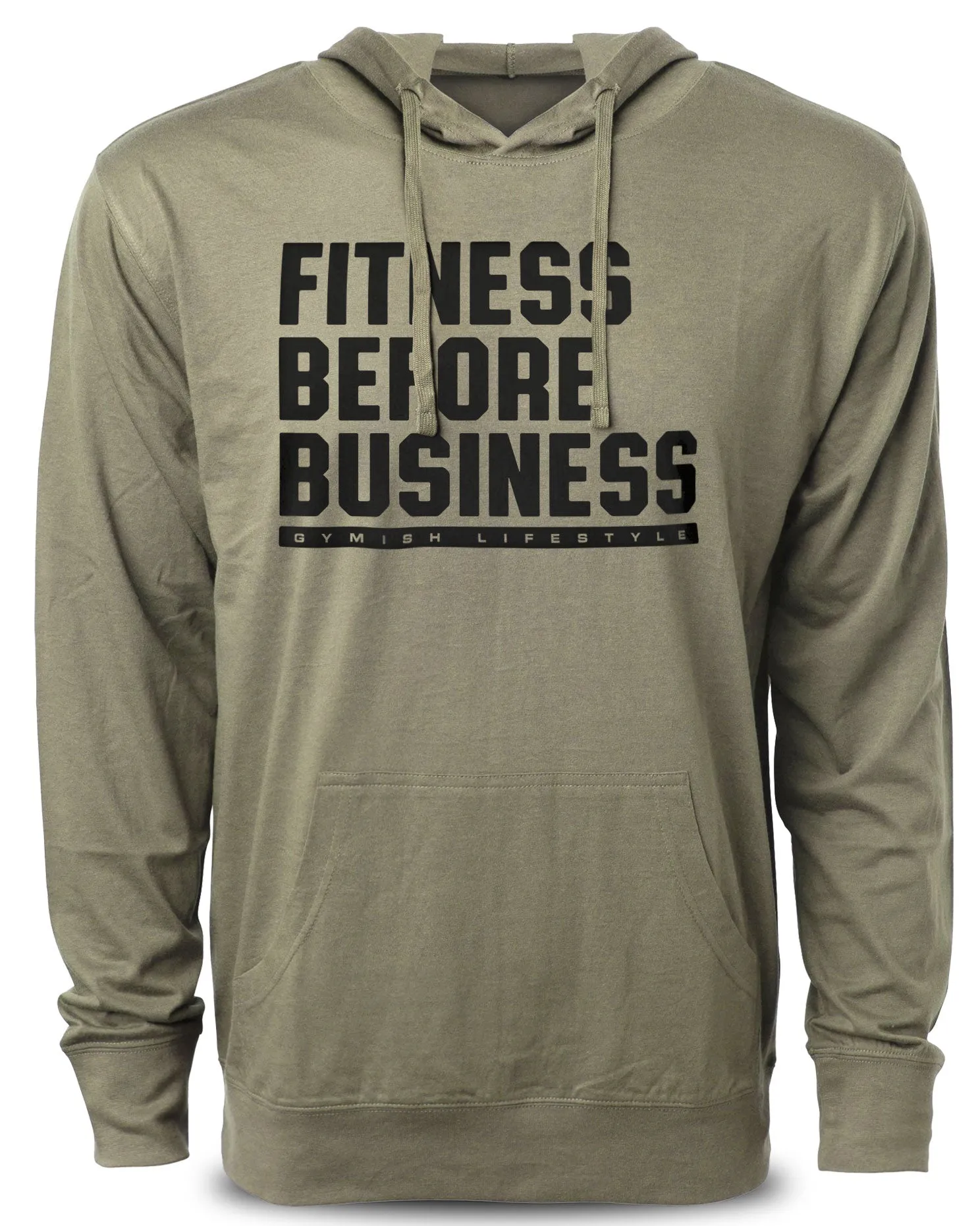 110. Fitness Before Business Funny Workout Hoodie for Men