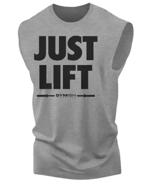114. Just Lift Workout Funny Muscle Tank Top for Men