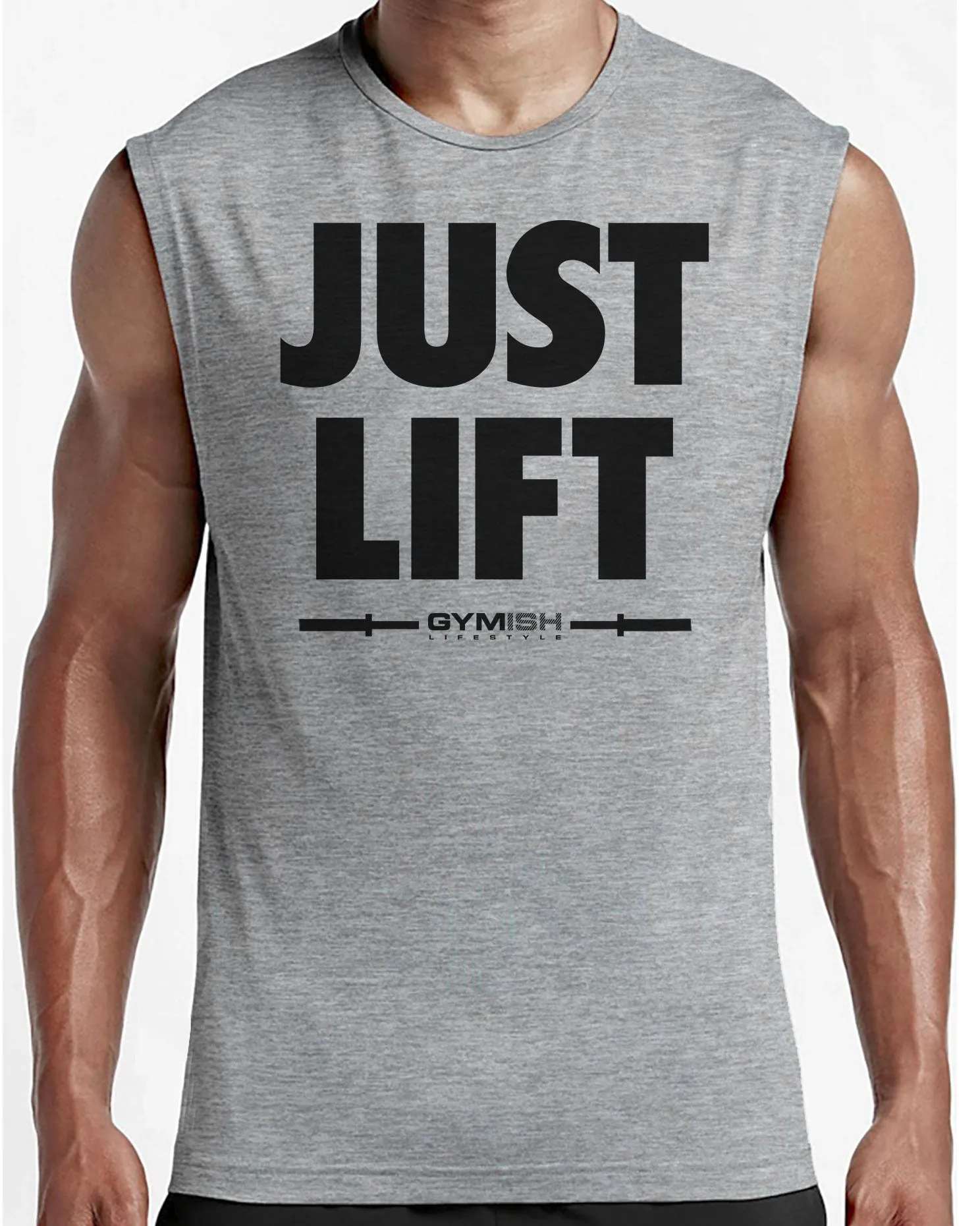 114. Just Lift Workout Funny Muscle Tank Top for Men
