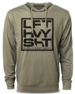 119. Heavy Lift SHT Funny Workout Hoodie for Men