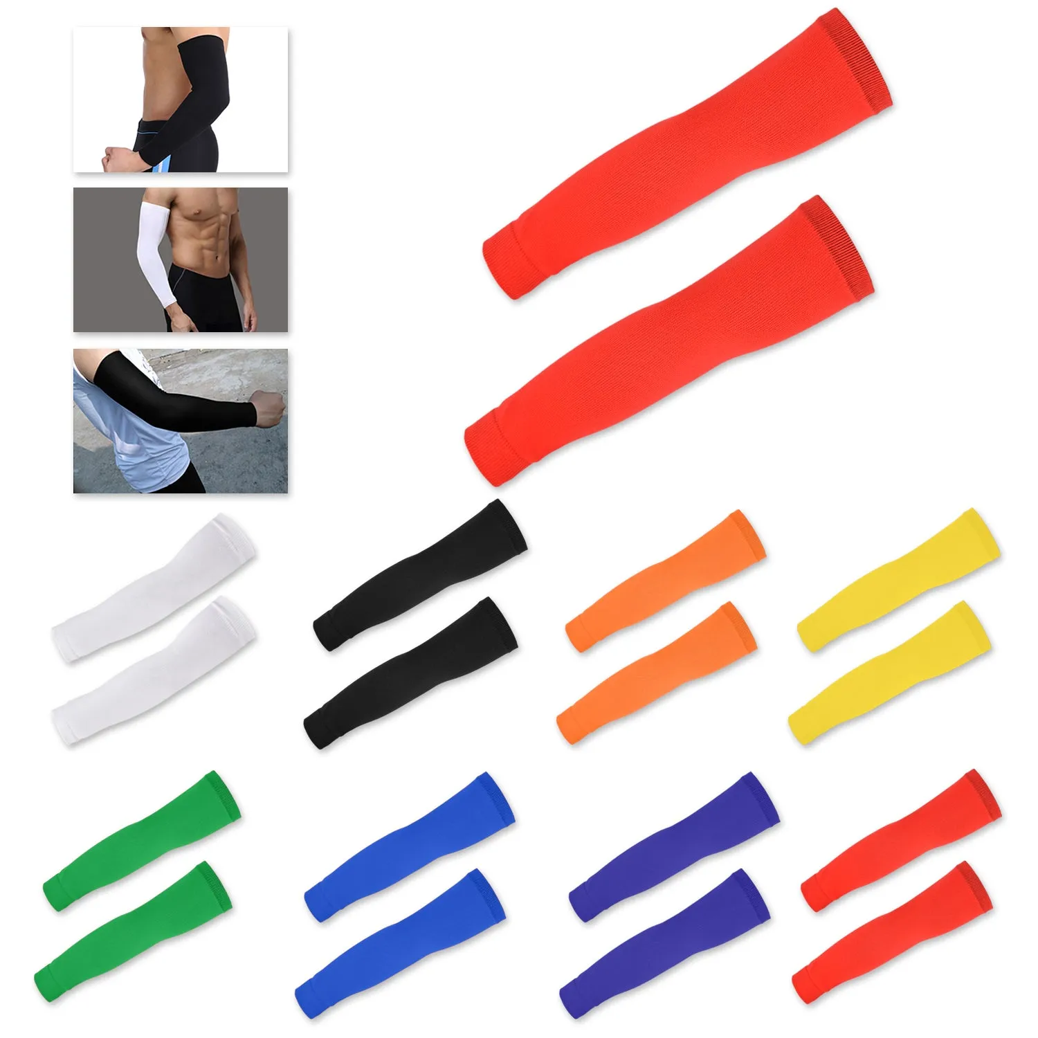 2 Pcs Outdoor Sports Cycling Arm Sleeves