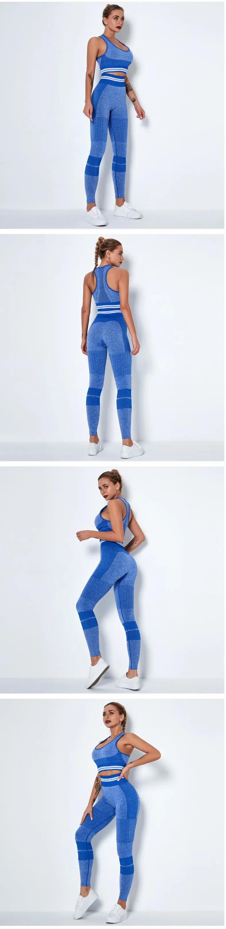 2 Piece Set Sports Bra High Waist Leggings Seamless Gym Athletic Yoga Set Wholesale Womans Workout Wear Clothing