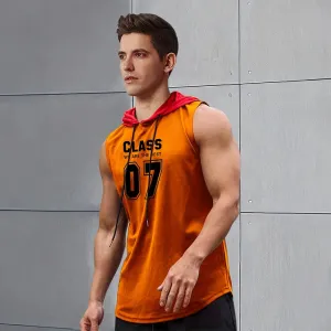 2024 New Men's Sleeveless Hooded Bottom Shirt