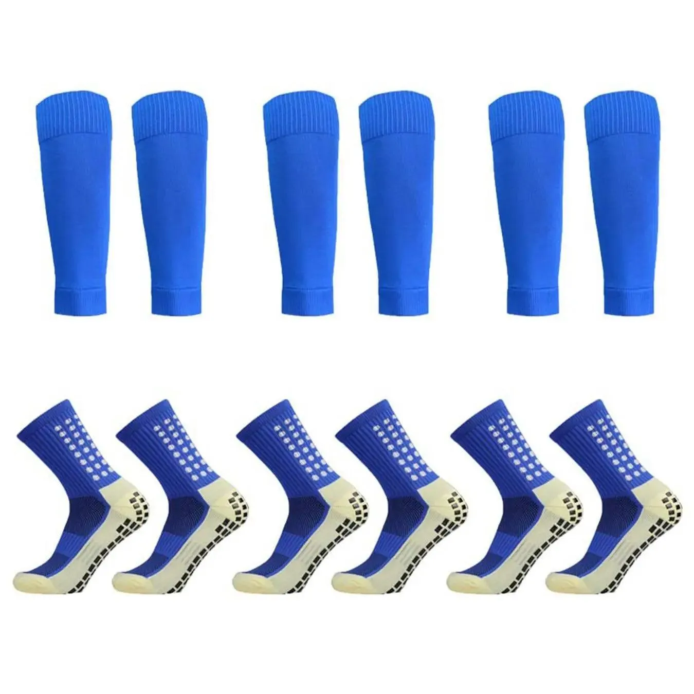 3-Pack Athletic Grip Socks - Non-Slip Performance and Comfort