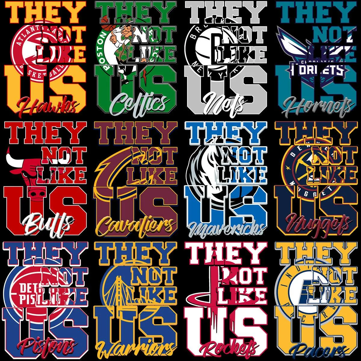 30 Basketball Teams They Not like Us Designs Bundle PNG   PSD