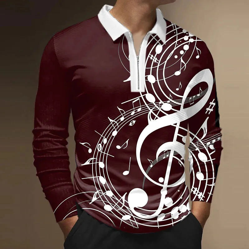 3D Vertigo Printed Men's Polo Shirt for Stylish Outdoor Activities and Sports