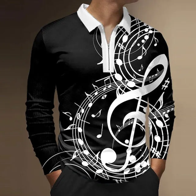 3D Vertigo Printed Men's Polo Shirt for Stylish Outdoor Activities and Sports