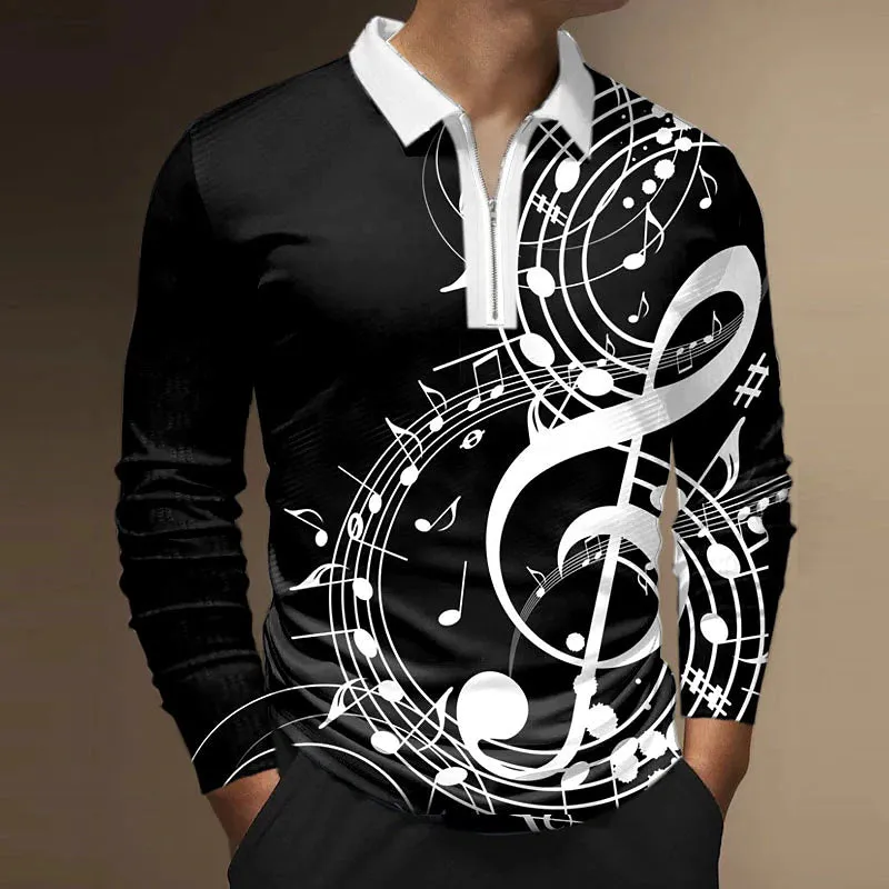 3D Vertigo Printed Men's Polo Shirt for Stylish Outdoor Activities and Sports