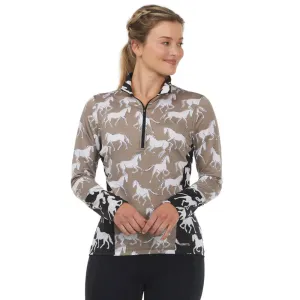 41039 Kerrits Balance Ice Fil® Long Sleeve Riding Shirt - Black Equine Studies