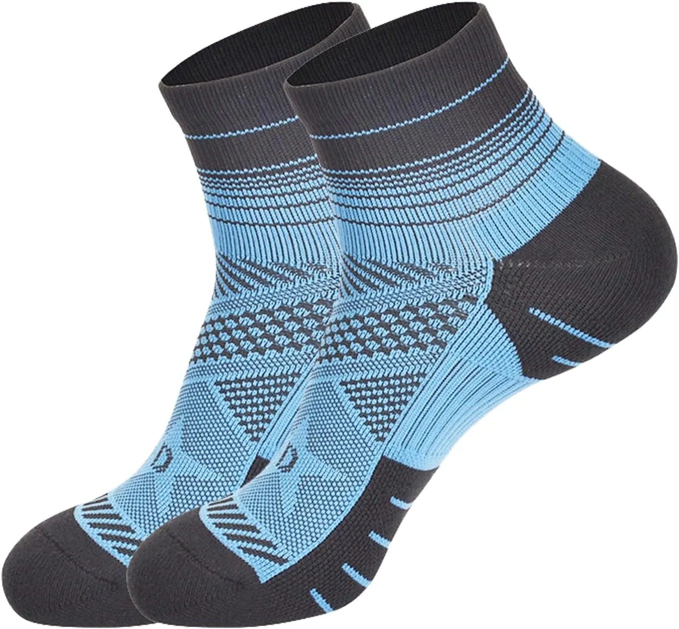 6 Pairs Mens Quarter Athletic Socks, Cushioned Sports Performance Running Workout Short Sock