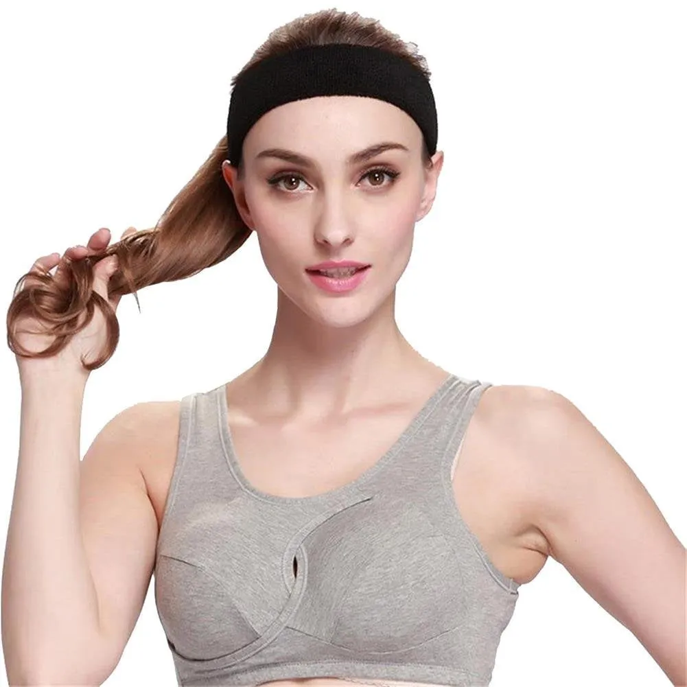 6X Sweatband Headband Athletic Wristband, Sweat Absorbing Sport Head Wrist Band