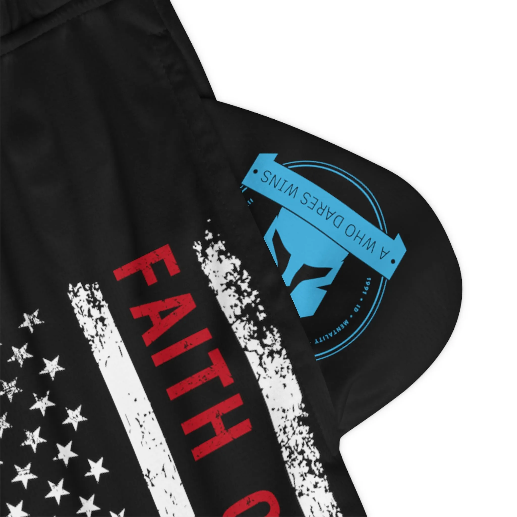A Who Dares Wins - Faith over Fear Basketball Rib Shorts (AOP)