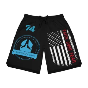 A Who Dares Wins - Faith over Fear Basketball Rib Shorts (AOP)