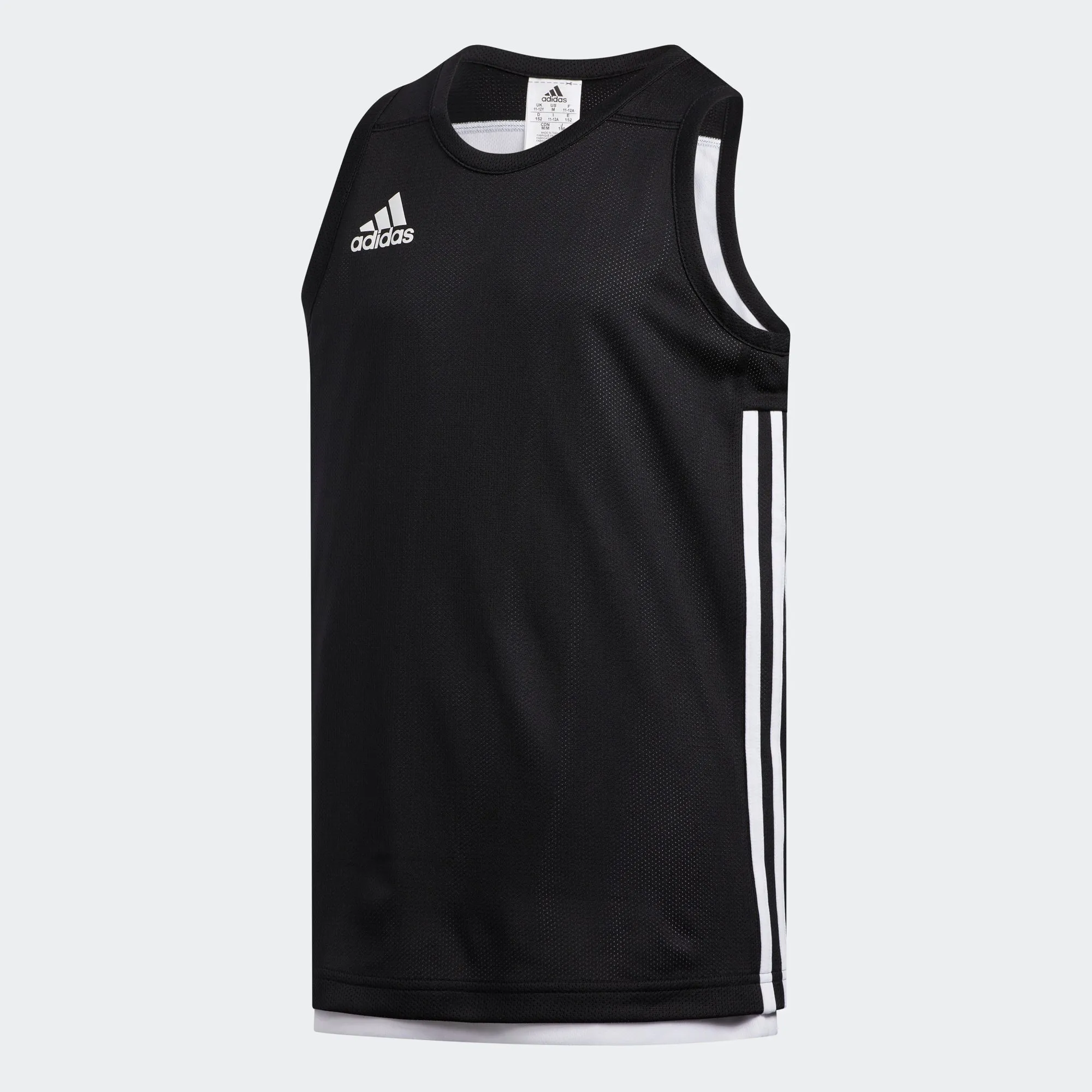 adidas 3G SPEED Reversible Basketball Jersey | Black-White | Kid's