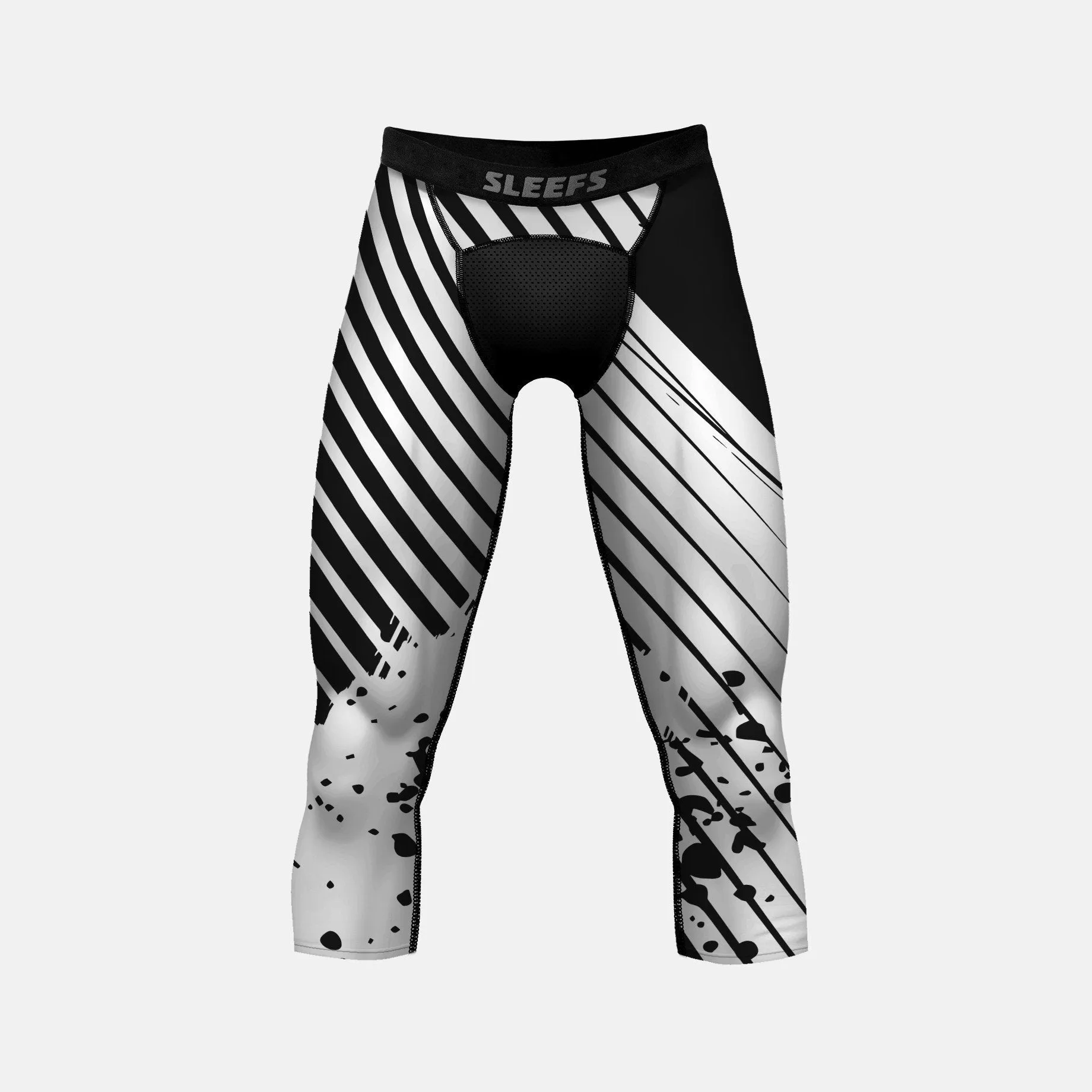 Aerial Black and White Compression 3/4 tights / leggings