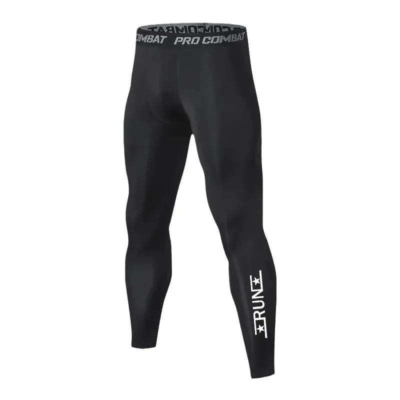 Aidase Men's Compression Leggings Sports Base Layer Running Workout Basketball Athletic Gym Tights Pants