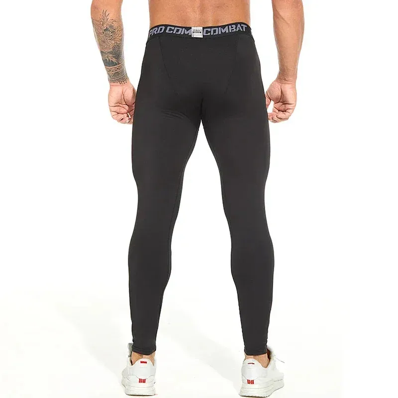 Aidase Men's Compression Leggings Sports Base Layer Running Workout Basketball Athletic Gym Tights Pants