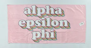 Alpha Epsilon Phi Plush Retro Beach Towel
