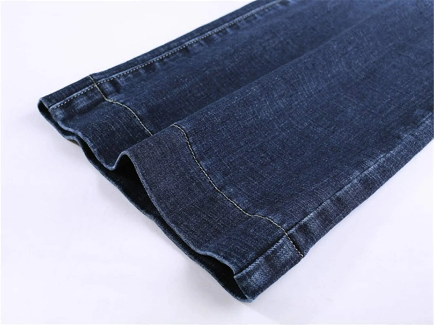 Andongnywell Women's Fashion high Waist Wide-Leg Cropped Jeans Stylish Long Pants High Waist Denim Trousers