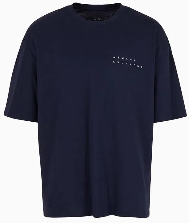 Armani Exchange Men's Comfort Fit Cotton Back Ax Logo Tee