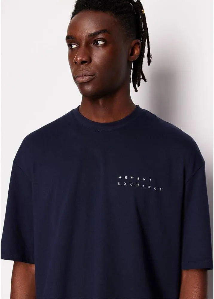 Armani Exchange Men's Comfort Fit Cotton Back Ax Logo Tee