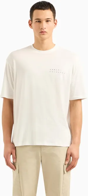 Armani Exchange Men's Comfort Fit Cotton Back Ax Logo Tee