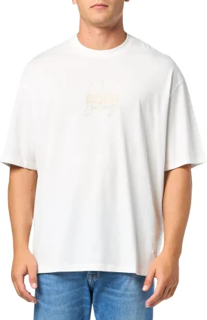 Armani Exchange Men's Comfort Fit Cotton Embroidered Ax Logo Tee